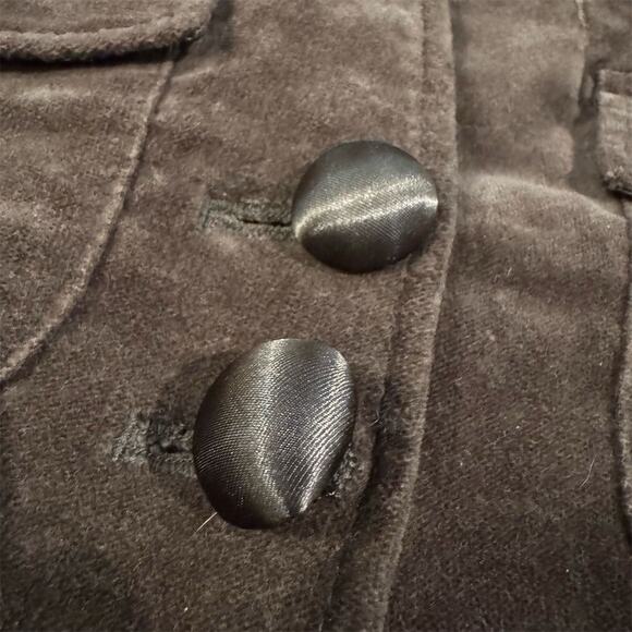 Regency Style Spencer Jacket Bolero Mushroom Brown Velour VTG XL Cropped READ - Picture 4 of 11